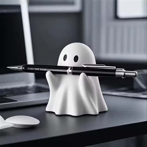 2025 Hot Selling Cute Ghost Pen Holder Home Study Office Desktop Multifunctional Funny Halloween Pen Holder Decoration Ornaments