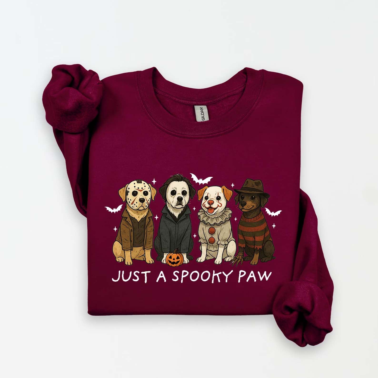 Just a Spooky Paw , Fun Halloween Dog Sweatshirt