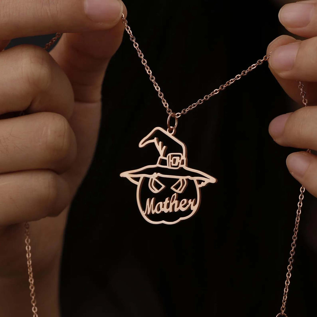 Pumpkin Name Necklace