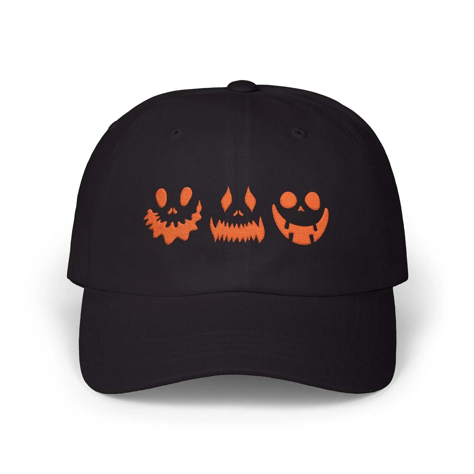 Embroidered Halloween Pumpkin Dad Cap Jack O Lantern Spooky Fall Unisex Hat