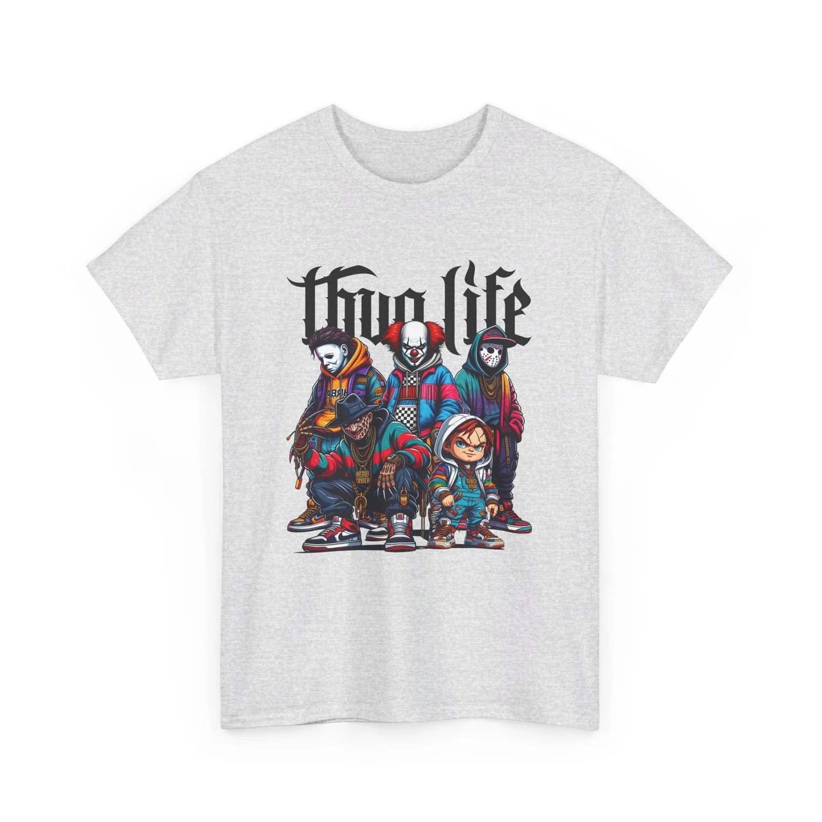 Thug Life Gangster Horror Icons Halloween T-Shirt