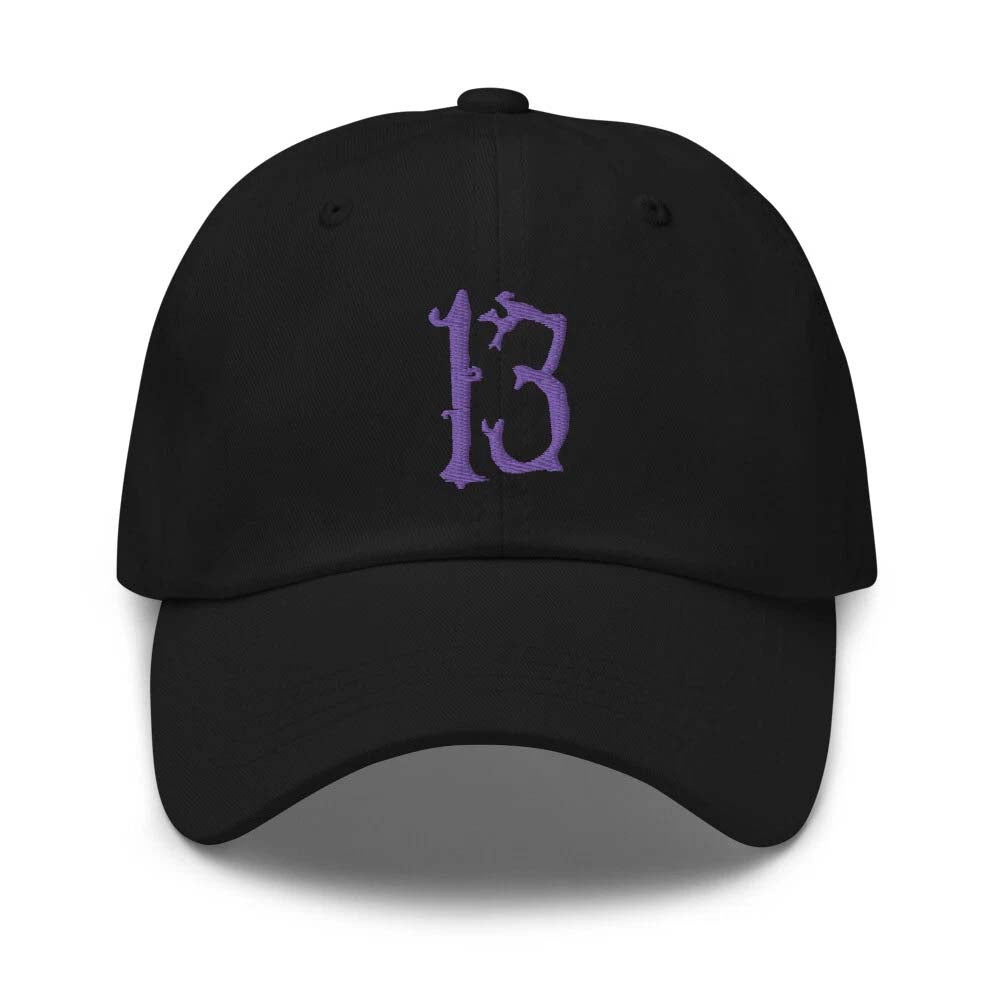 Lucky Number 13 Goth Halloween # Thirteen Embroidered Baseball Cap