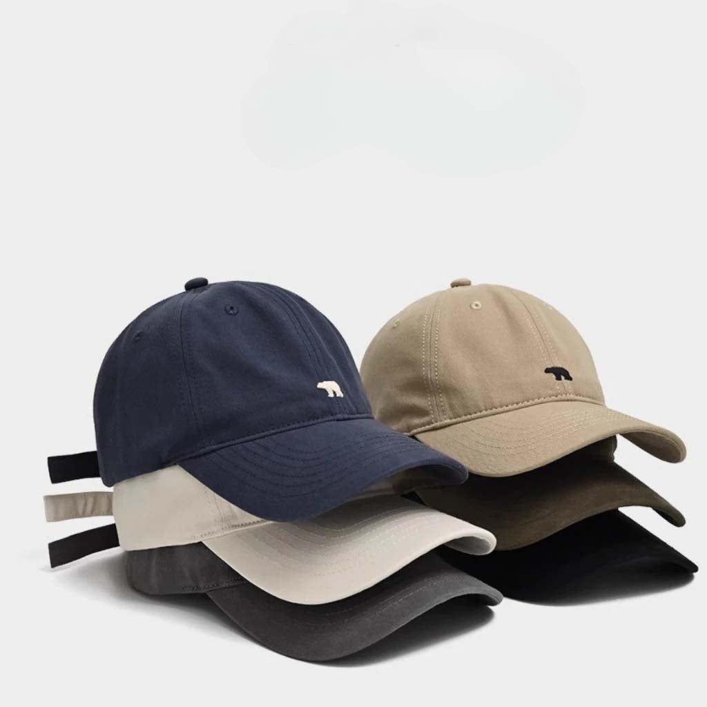Men's and women's baseball cap embroidered with polar bear