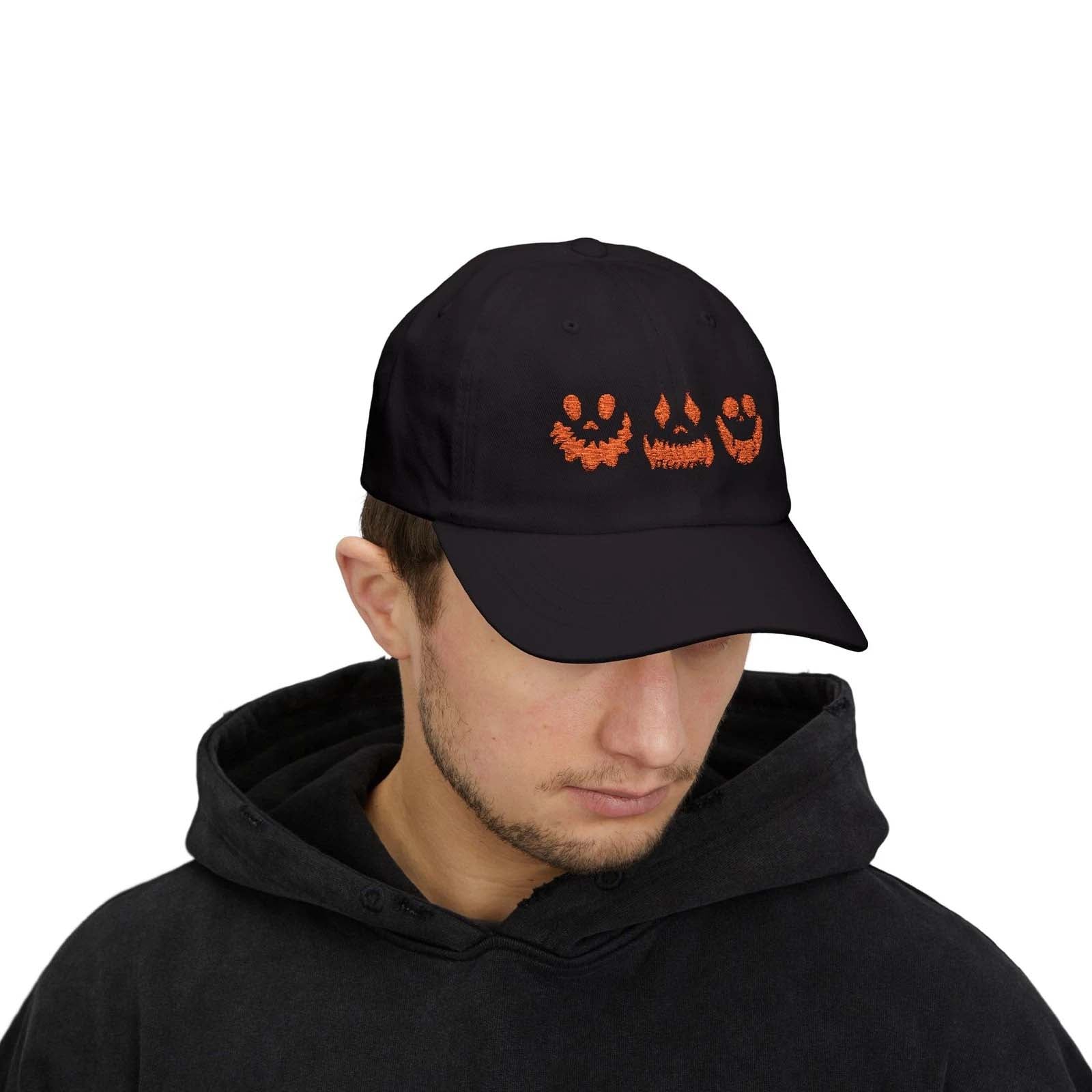 Embroidered Halloween Pumpkin Dad Cap Jack O Lantern Spooky Fall Unisex Hat