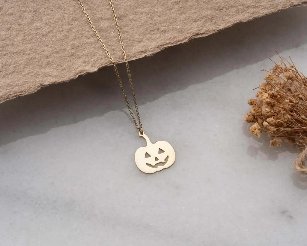 Halloween Necklace, Pumpkin Necklace