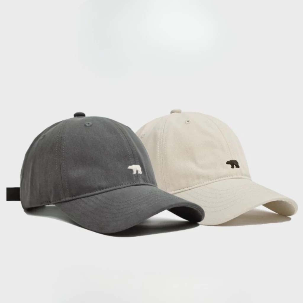 Men's and women's baseball cap embroidered with polar bear