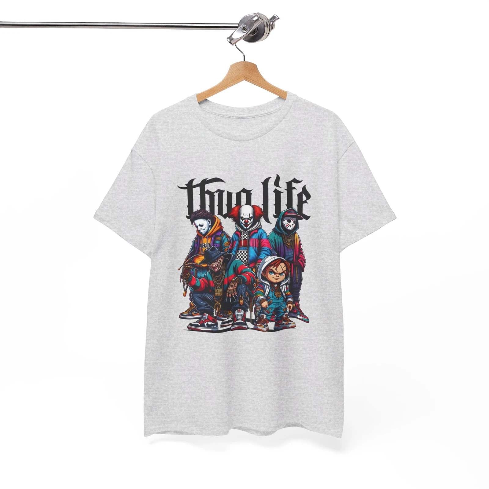 Thug Life Gangster Horror Icons Halloween T-Shirt