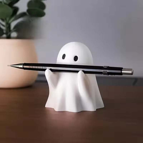 2025 Hot Selling Cute Ghost Pen Holder Home Study Office Desktop Multifunctional Funny Halloween Pen Holder Decoration Ornaments