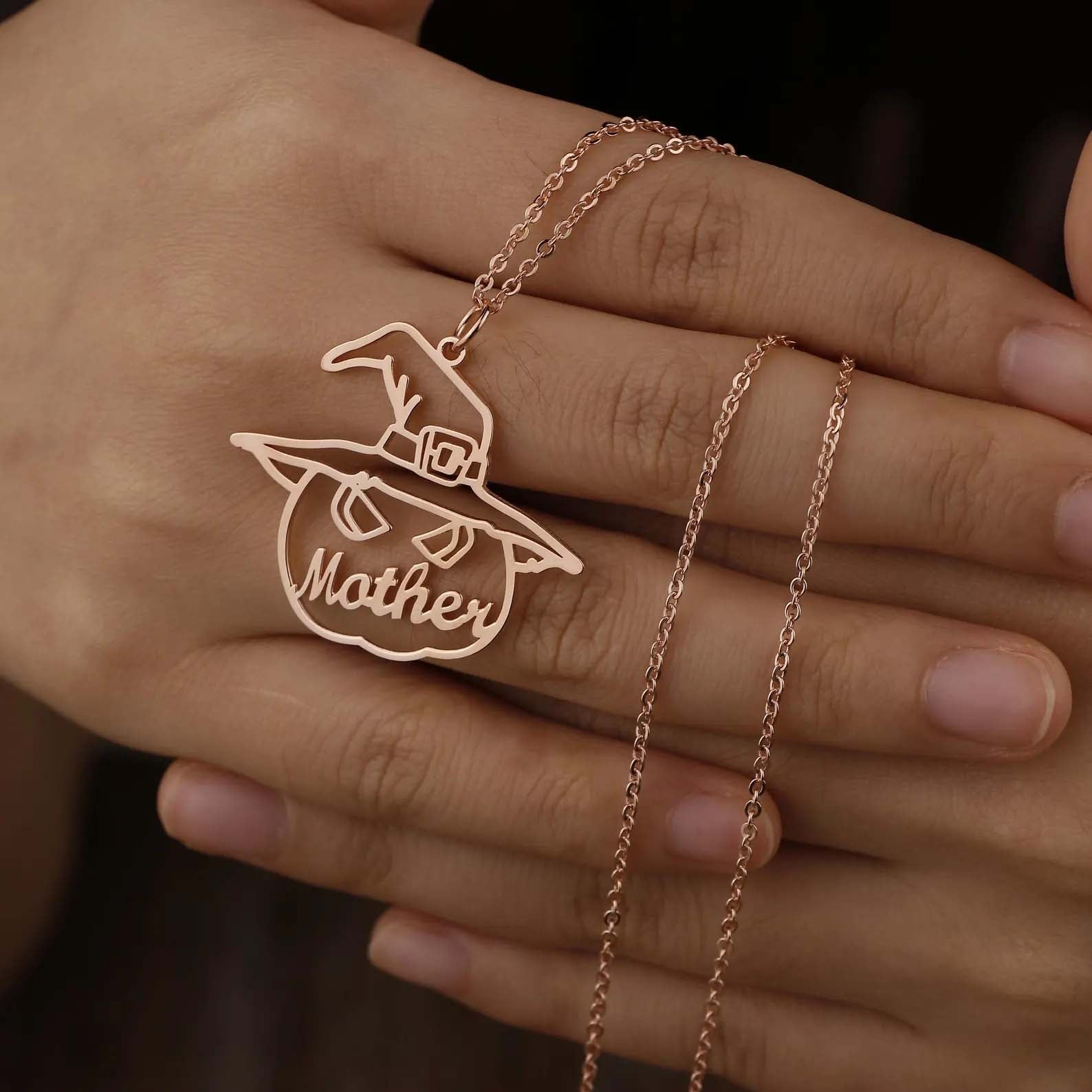 Pumpkin Name Necklace