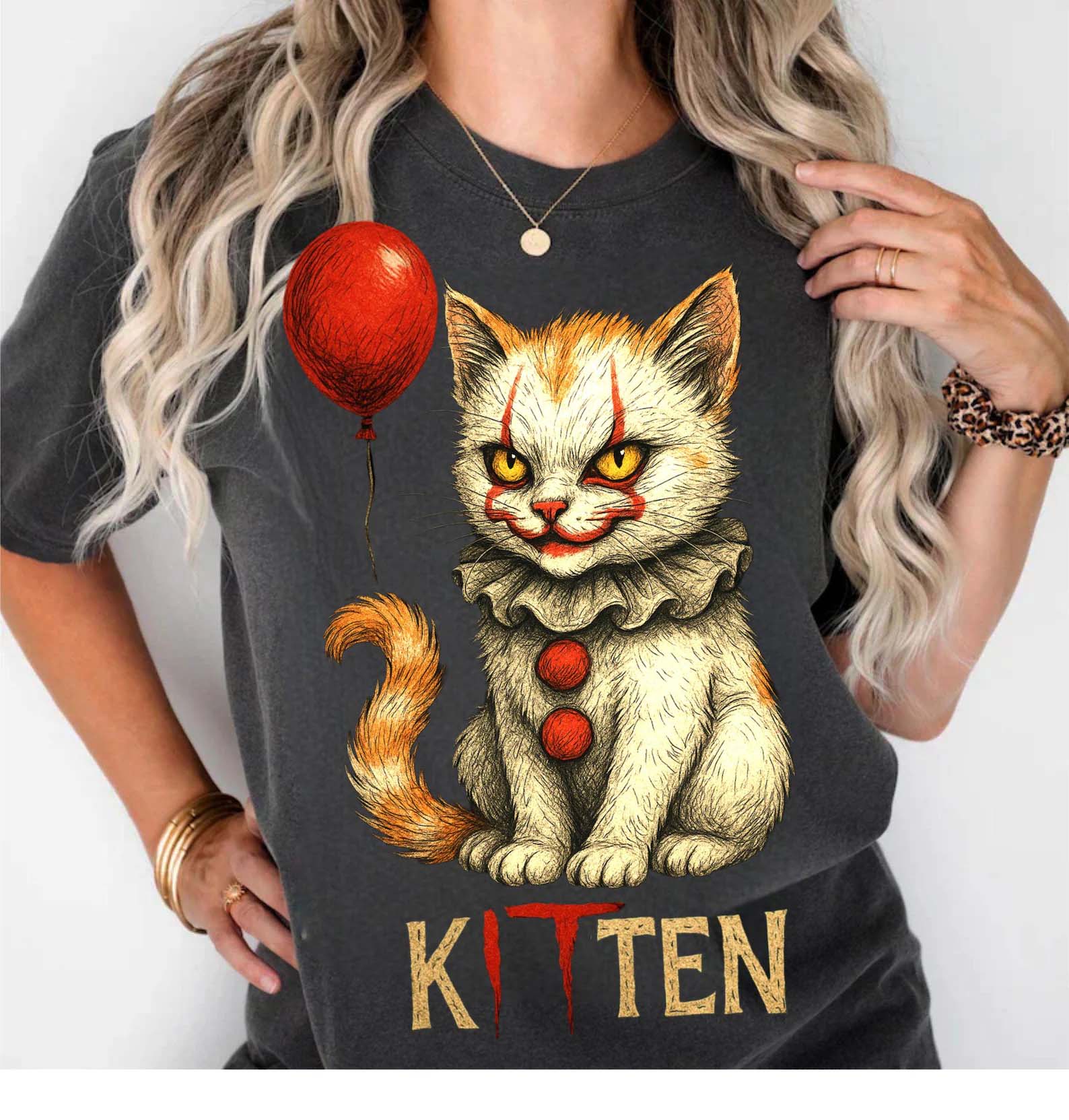 Halloween Cat & Horror Movie Shirt