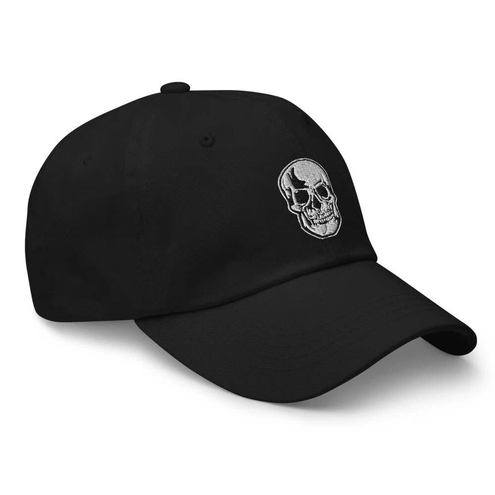 Death Skull Embroidered Baseball Cap Halloween Horror Style Dad hat