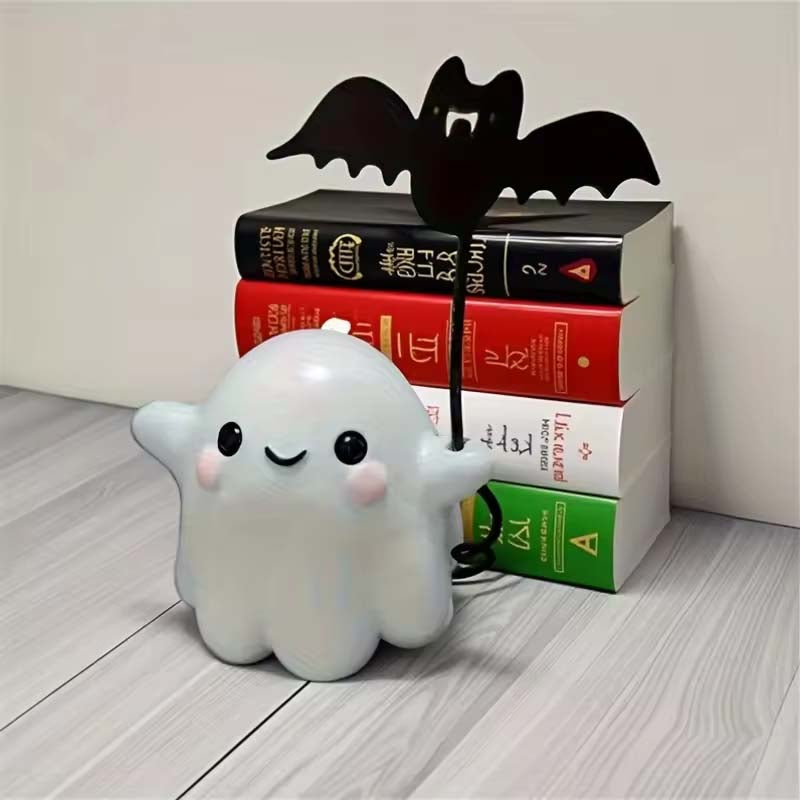 Halloween Cute Ghost Putting Bat Ornaments Ghost Bat Desktop Party Decoration Party Small Gift Little Finger Cute Ghost Toys