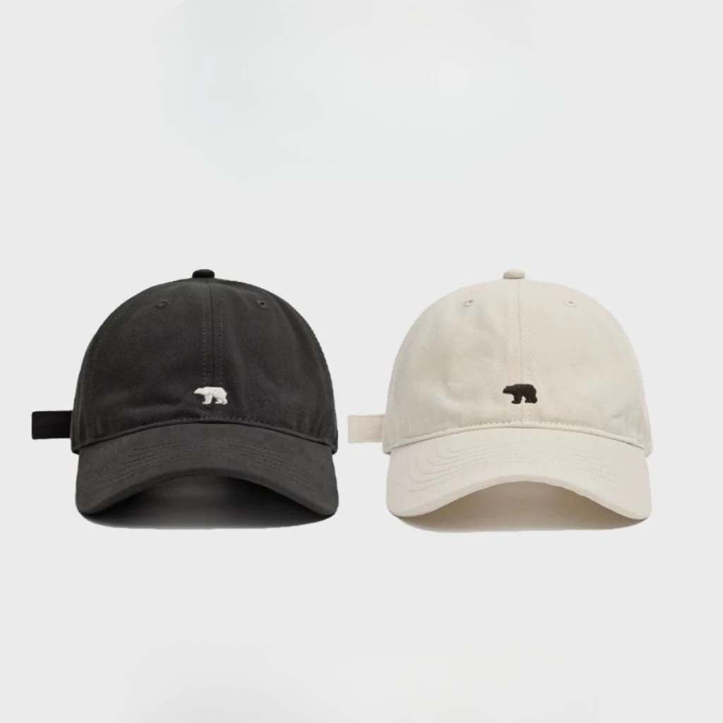 Men's and women's baseball cap embroidered with polar bear