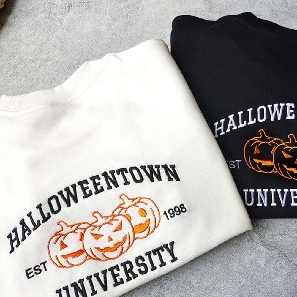 Halloween town University Embroidered Sweatshirt