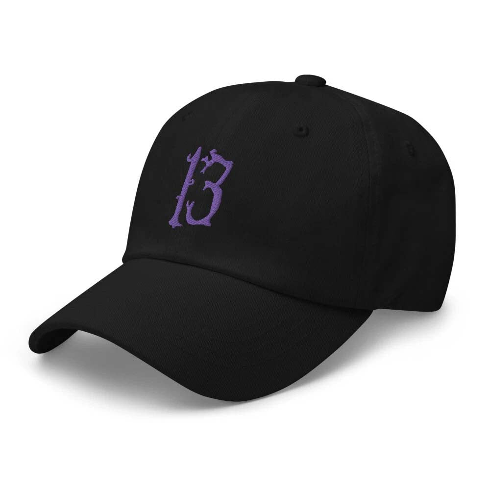 Lucky Number 13 Goth Halloween # Thirteen Embroidered Baseball Cap