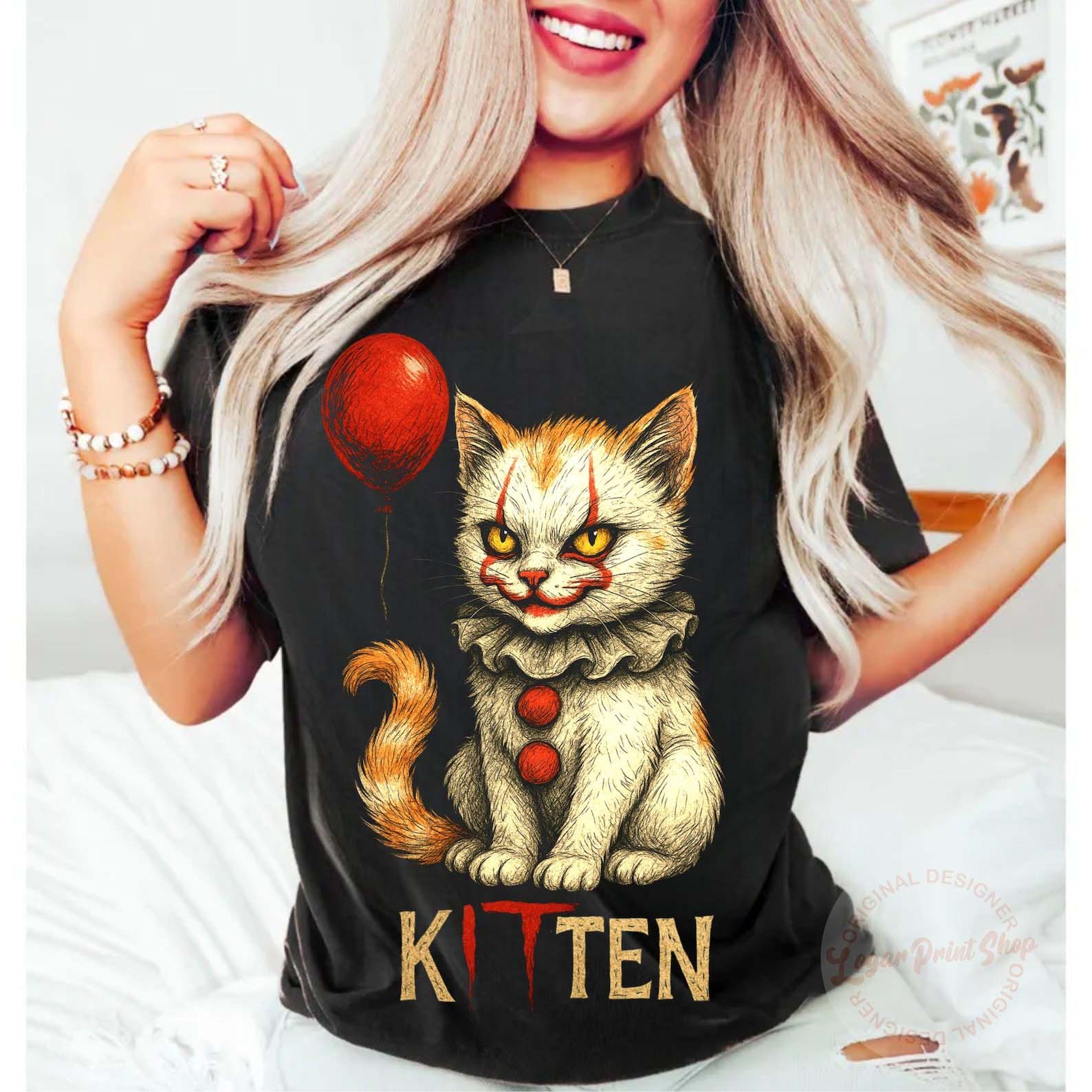 Halloween Cat & Horror Movie Shirt