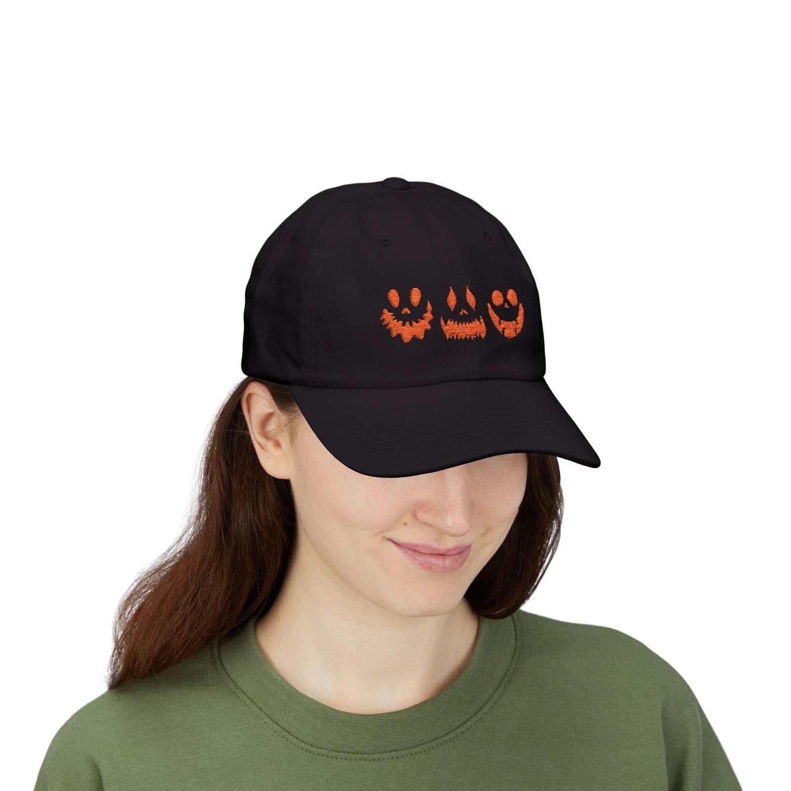 Embroidered Halloween Pumpkin Dad Cap Jack O Lantern Spooky Fall Unisex Hat