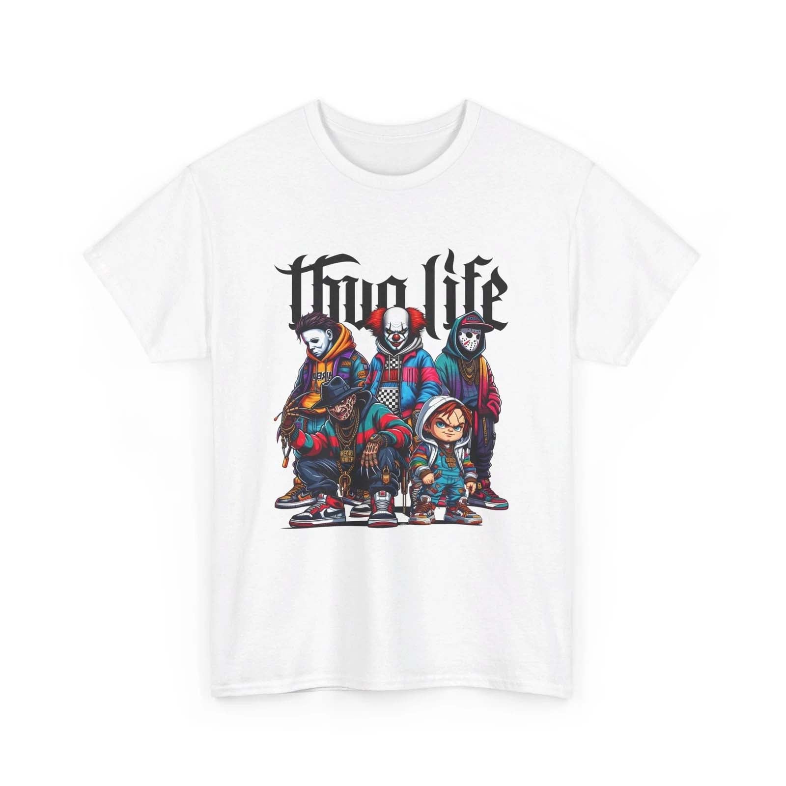 Thug Life Gangster Horror Icons Halloween T-Shirt