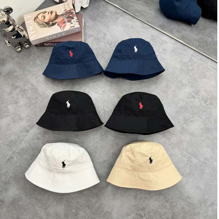 Bucket hat polo hat embroidered with horse