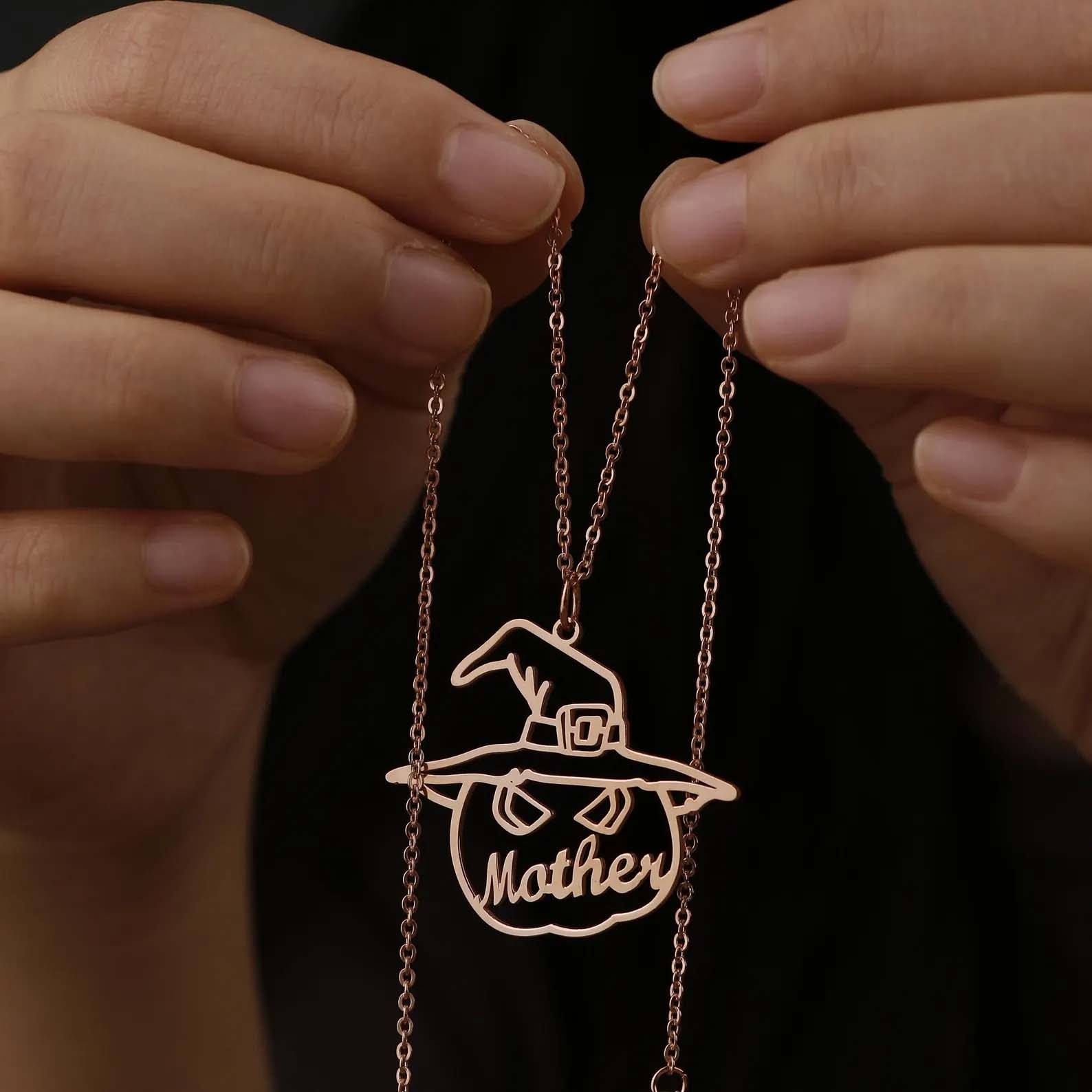 Pumpkin Name Necklace