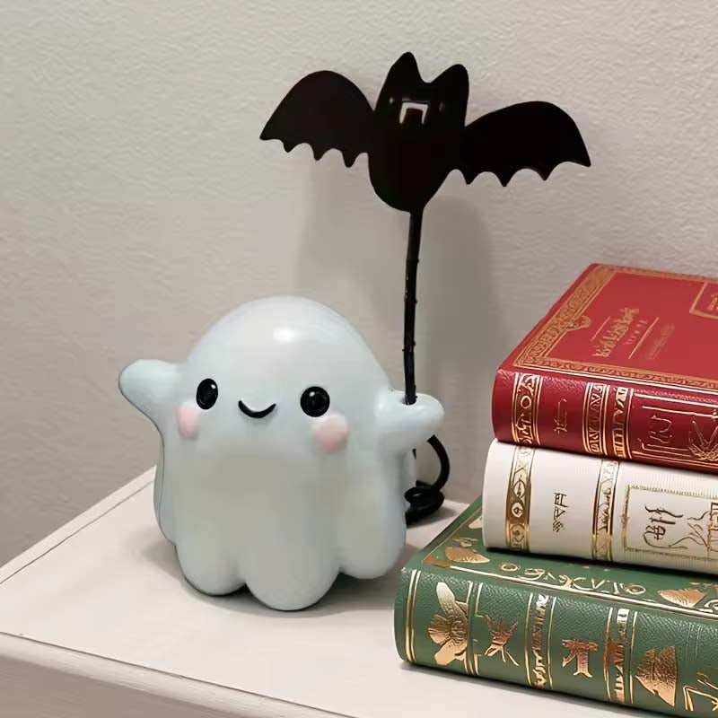 Halloween Cute Ghost Putting Bat Ornaments Ghost Bat Desktop Party Decoration Party Small Gift Little Finger Cute Ghost Toys