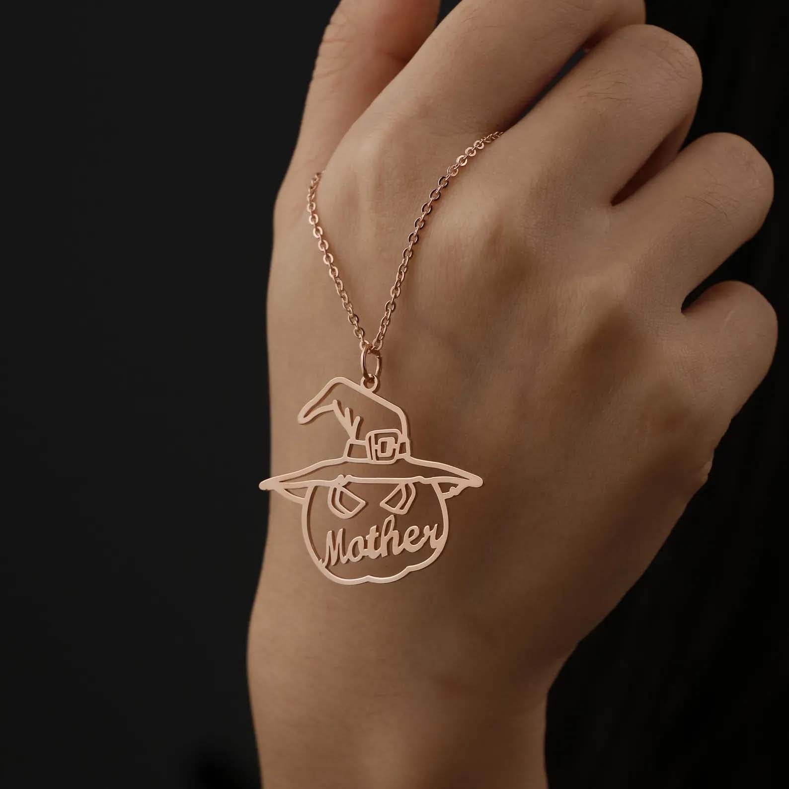 Pumpkin Name Necklace