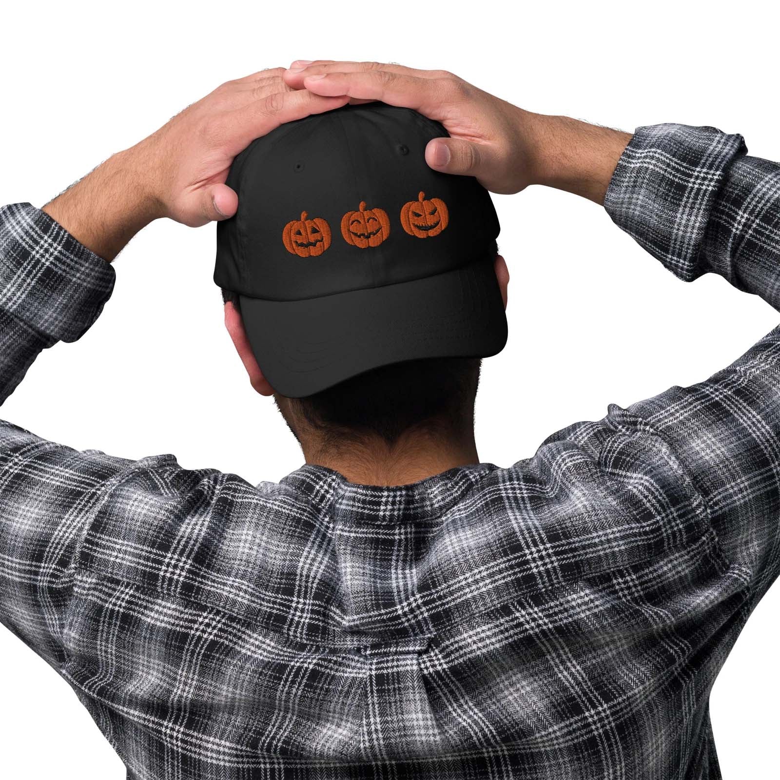 Pumpkin Embroidered Dad hat, Halloween Cap