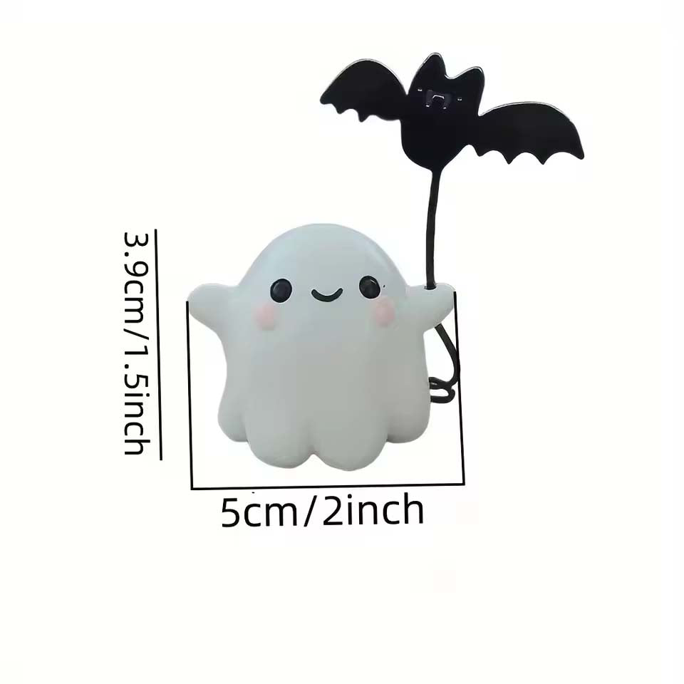 Halloween Cute Ghost Putting Bat Ornaments Ghost Bat Desktop Party Decoration Party Small Gift Little Finger Cute Ghost Toys