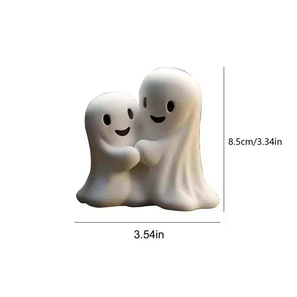 Halloween Party Small Ornaments Middle Finger Ghost Decoration Cute Ghost Statue Home Party Smooth Body Festive Atmosphere