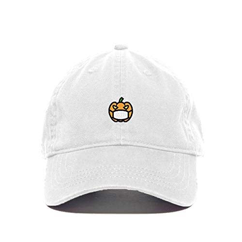 Halloween Pumpkin with Mask Baseball Cap Embroidered Cotton Adjustable Dad Hat