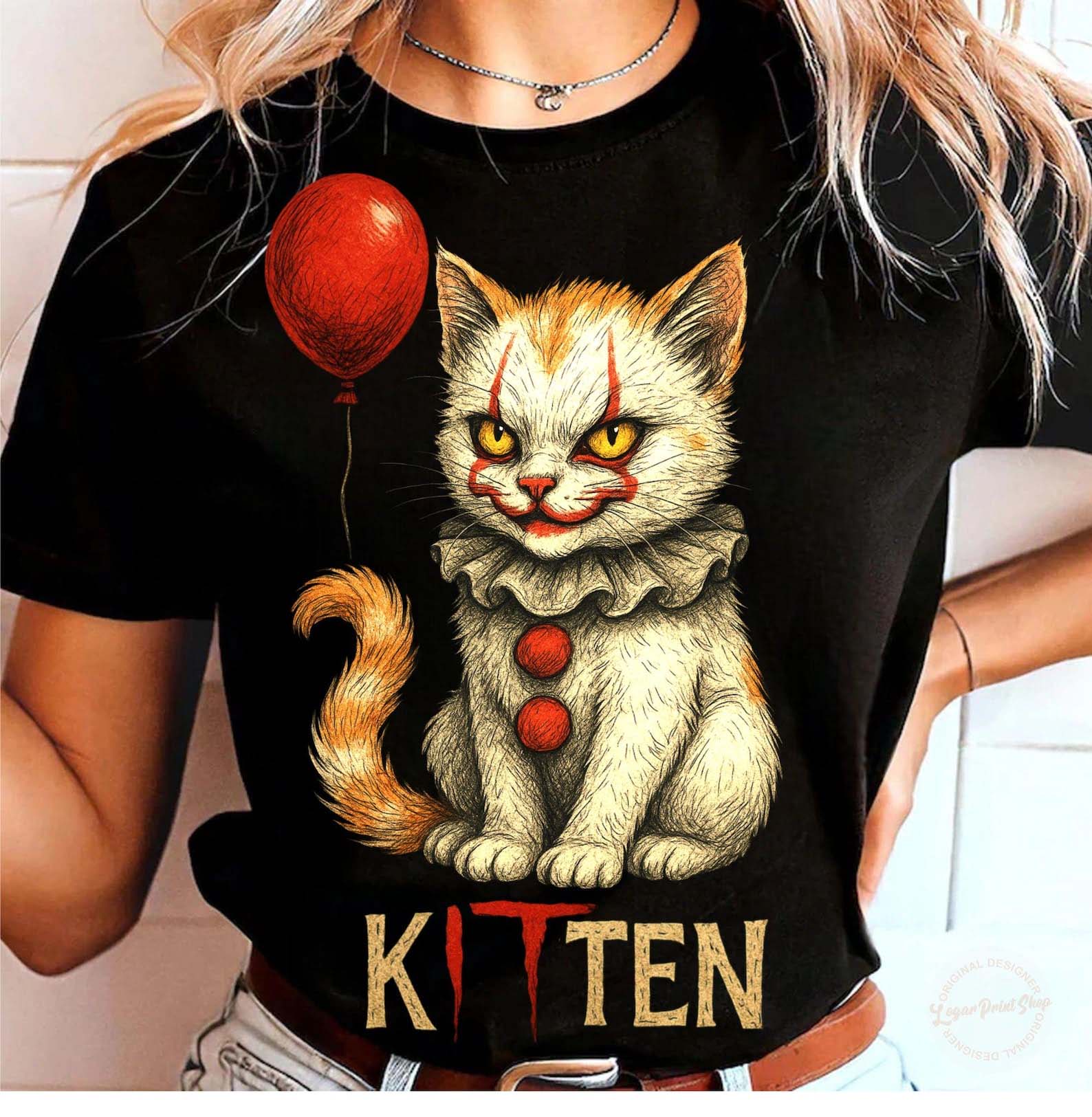Halloween Cat & Horror Movie Shirt