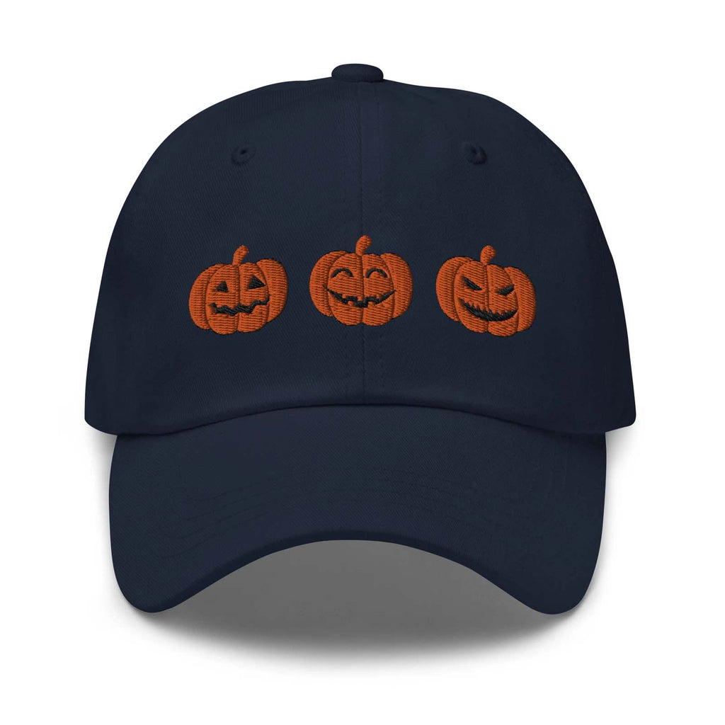Pumpkin Embroidered Dad hat, Halloween Cap