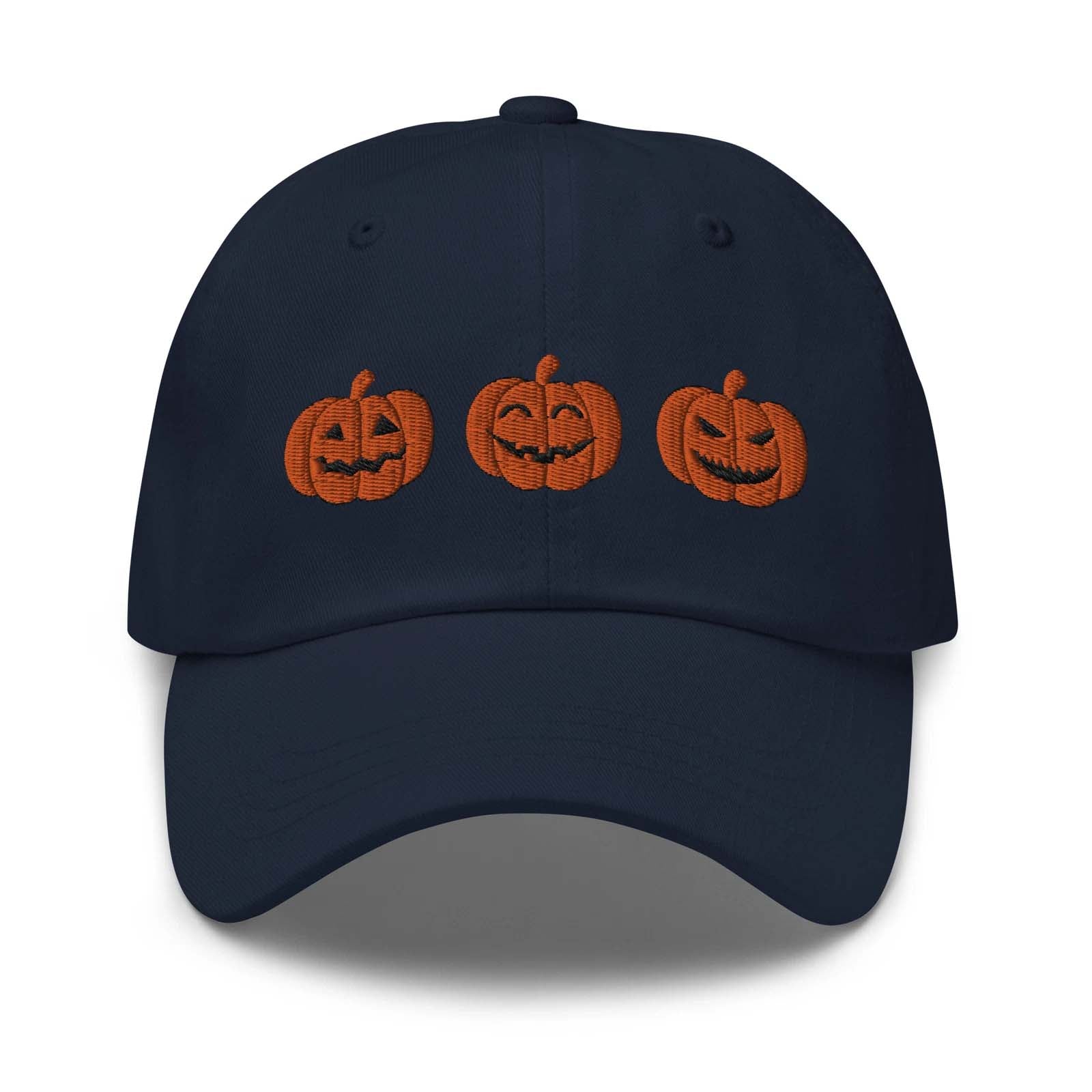 Pumpkin Embroidered Dad hat, Halloween Cap