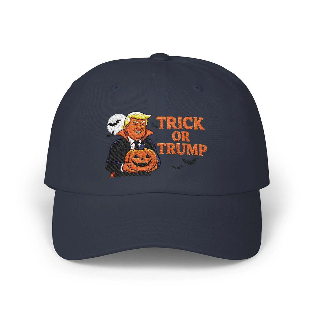 Halloween Dad Cap, Trick or Trump Hat, Funny Vampire Pumpkin