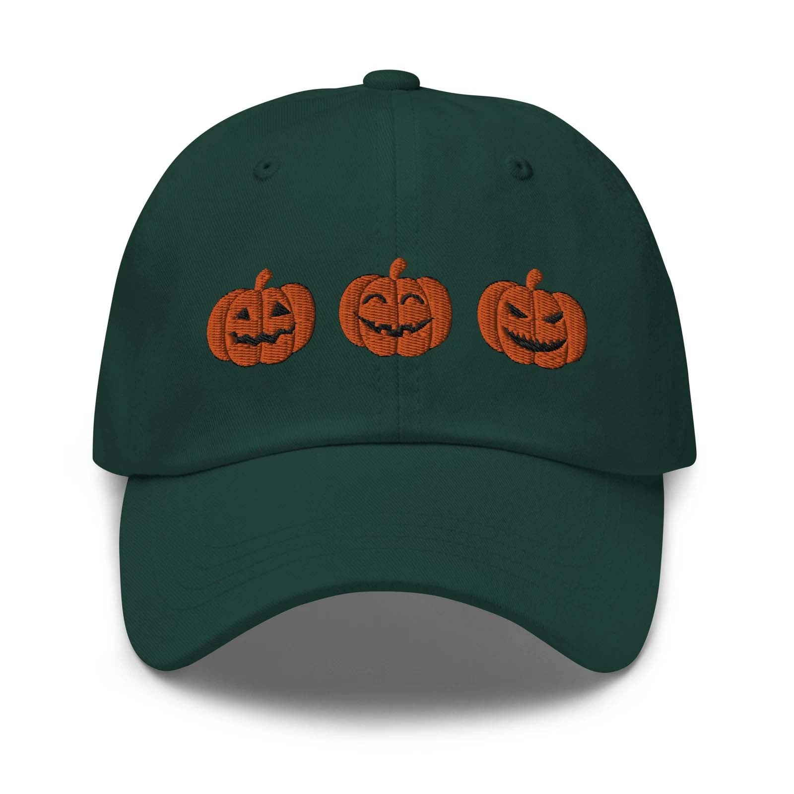 Pumpkin Embroidered Dad hat, Halloween Cap